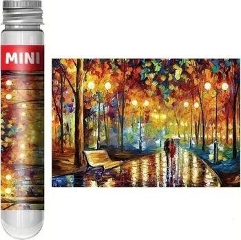 ostatní stavebnice Puzzle 150 dílků ve zkumavce 15 x 10 cm Procházka v dešti Romantická ilustrace Dekompresní skládačka Vzdělávací hračka pro děti i dospělé