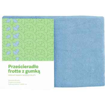 Prostěradlo FROTÉ PROSTĚRADLO S GUMOU 140X200 MODRÉ SVĚTLE MODRÉ SILNÉ HUSTÉ MATNÉ