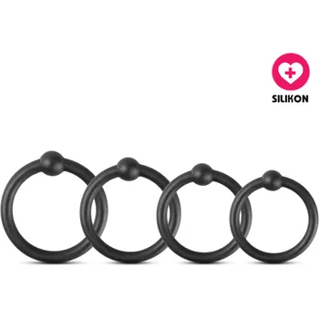 VšeNaSex.cz Sada silikonových erekčních kroužků Ball Ring Set