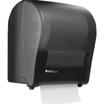 Zásobník na papírové ručníky Mechanický podavač papírových ručníků MERIDA SOLID CUT, černý, MAXI role