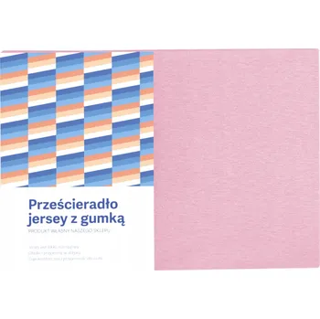 Prostěradlo PROSTĚRADLO JERSEY S GUMOU SVĚTLE RŮŽOVÉ NA MATRACE 200X220 220X200 RŮŽOVÉ