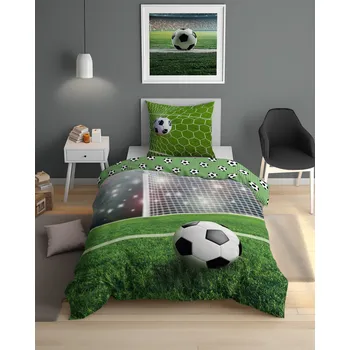 Povlečení Forbyt Fotbal 140 x 200, 70 x 80 cm zipový uzávěr