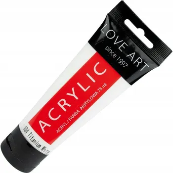 Vodová barva Akrylové barvy Loveart bílá 1 ks 75 ml