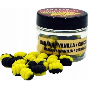 Boilies TRAPER DUO MAGGOT WAFTERS 10mm Banán Vanilka Čoko
