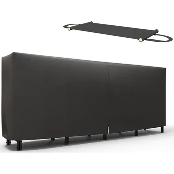 Zásobník na krbové dřevo s krytem 240 x 36 x 99 cm | černý