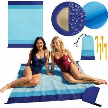 deka VODĚODOLNÁ PODLOŽKA PLÁŽOVÁ PODLOŽKA DEKA 150x200 CM SKLÁDACÍ LEHKÁ + POUZDRO