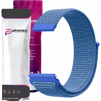 Řemínek na hodinky UNIVERZÁLNÍ ŘEMÍNEK PRO CHYTRÉ HODINKY PHONEO NA SUCHÝ ZIP 22 MM MODRÝ