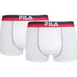 Pánské boxerky Fila MAN BOXERS 2 PACK M Bílá, Tmavě modrá, Červená