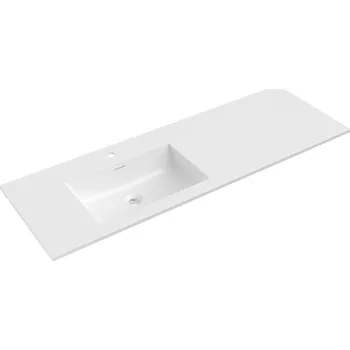 Umyvadlo Mexen Otis umyvadlo zapuštěné do desky vlevo 141 x 46,5 cm, bílý lesk - 25181400L Koupelnové umyvadla