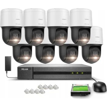 Bezpečnostní kamera Sada pro Monitorování HiLook NVR-8CH-4MP/8P 8x PTZ-N2MP 1TB + Kabely