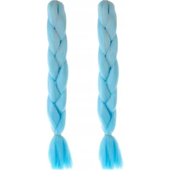 Příčesek Soulima Vlasy Kanelové syntetické Copánky modré, 2 ks