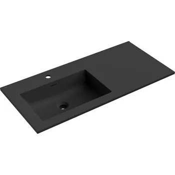 Umyvadlo Mexen Otis umyvadlo zapuštěné do desky levé 101 x 46,5 cm, černá mat - 25181071L Koupelnové umyvadla