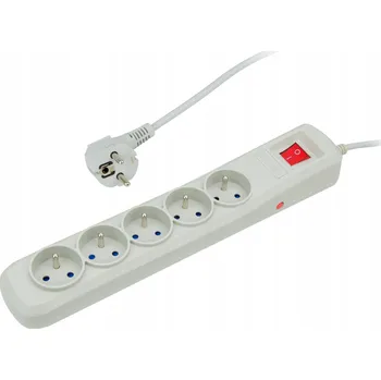 Napájecí kabel Zásuvková lišta Armac Z28863, 5 zásuvek, 3 m, šedý