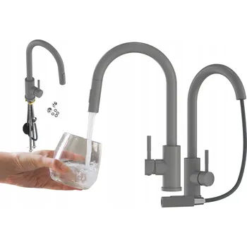 Vodovodní baterie Stojánková kuchyňská baterie Granitan SNAKE SLIM béžová, bílá, černá, granitová, stříbrná, šedá