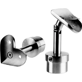 Nerezový rohový krček madla pro schody nastavitelný, zábradlí JAP