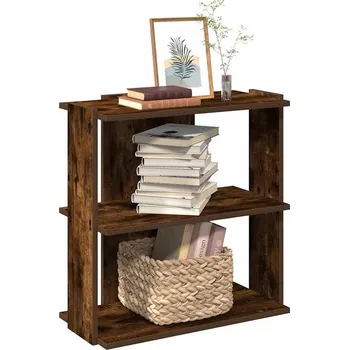 Knihovna vidaXL Knihovna se 3 policemi 60x30x60 cm kompozit [860250] Barva: kouřový dub