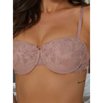 Podprsenka Sinsay - Balkónová podprsenka s krajkou - růžová - 765AX-39X - 765AX-39X-75A