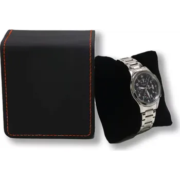 Box na hodinky Silver Beads Dárková krabička na hodinky Černá s červeným prošitím