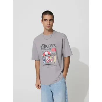 Pánské tričko Tričko s potiskem - L - House - světle šedá - 001GV-09X