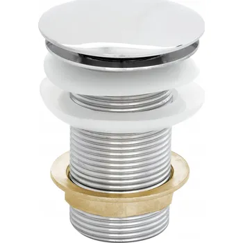 Sifon Umyvadlová výpusť klik-klak stříbrná mosazná bez přepadu 40 mm