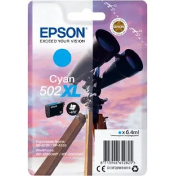 Náplň Epson 502XL, C13T02W24020 azurová blistr s RF / akustickým alarmem
