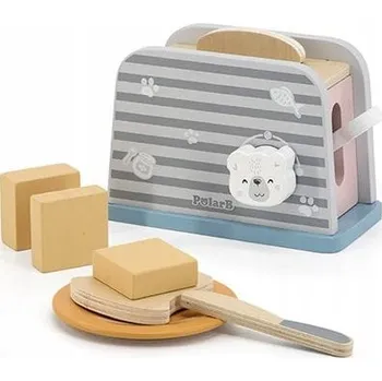 Dřevěná hračka VIGA Toustovač S Medvídkem PolarBear 44017 Příslušenství