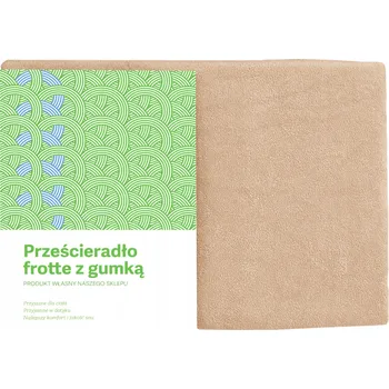 Prostěradlo FROTÉ PROSTĚRADLO S GUMOU 200X220 BÉŽOVÉ BAVLNĚNÉ BÉŽOVÁ SILNÉ