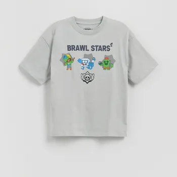 Chlapecká mikina Reserved - Tričko s potiskem Brawl Stars - světle šedá - 014FH-09X - 014FH-09X-152