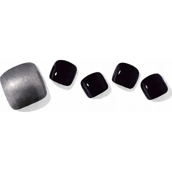 Hybridní samolepky na nehty ohora pro pedikúru Black Hole černá + stříbrná