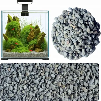 Dekorace do akvária Stelivo barevný okrasný do AKVÁRIA štěrk akvarijní ŠEDÝ 0,5kg