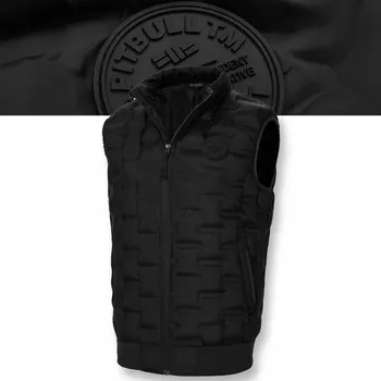 Moto oblečení Pitbull pánská vesta Eclipse černá, velikost M