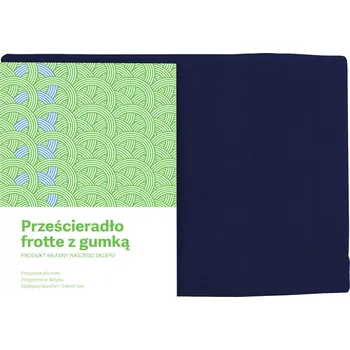 Prostěradlo FROTÉ PROSTĚRADLO S GUMOU 90X200 TMAVĚ MODRÉ BAVLNĚNÉ HUSTÉ NA MATRACE