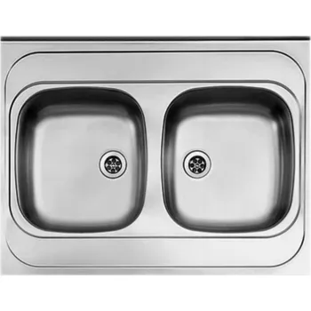 Granitový dřez Dvoukomorový dřez Alveus 1 ocel stříbrný