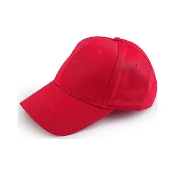 Kšiltovka Bavlněná kšiltovka unisex vhodná k dozdobení - 1 ks - 21 červená světlá