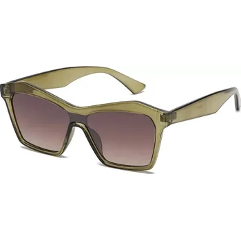 GISELLE dámské obdélníkové sluneční brýle Zelené
