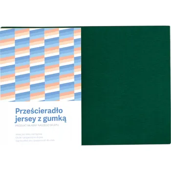 Prostěradlo PROSTĚRADLO JERSEY BAVLNĚNÉ S GUMOU LAHVOVĚ ZELENÉ 120X200 HUSTÉ