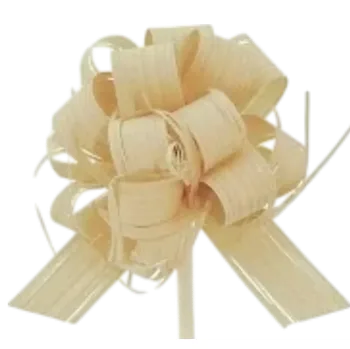 Stuha Dárková kokarda Country krémová