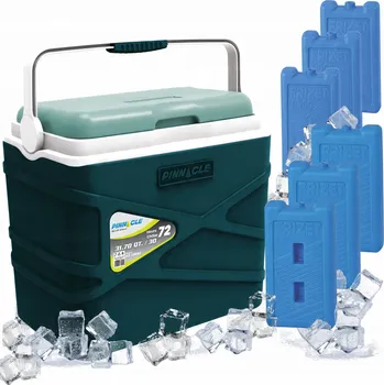 Přenosná turistická lednice 30L PINNACLE Velká do auta + 6 chladicích vložek