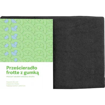 Prostěradlo FROTÉ PROSTĚRADLO S GUMOU 200X220 ČERNÉ ČERNÁ MATNÉ SILNÉ HUSTÉ