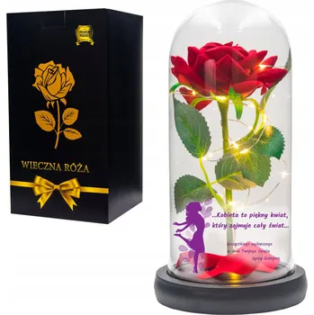 Obraz STABILIZOVANÁ RŮŽE SVÍTÍCÍ DÁREK KE DNI ŽEN, PERSONALIZOVANÝ PRO MILOVANOU