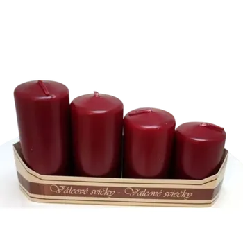 Svíčka Adventní sada 4 svíček "Vínová"