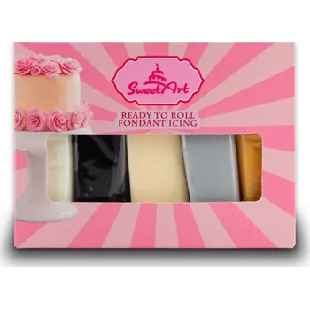 Fondán na dort SweetArt Basic mix vanilkový (5x100 g)