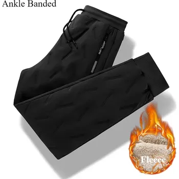 Pánské zateplené kalhoty s fleecem – nepromokavé Velikost: XL, Barva (Varianta): Black shukou