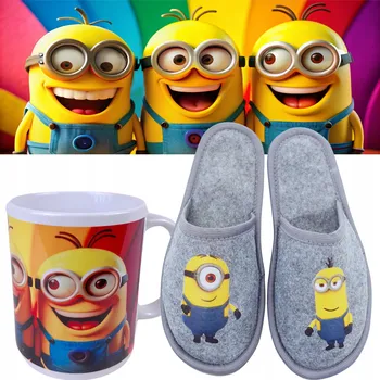 Dětské PAPUČE Mimoni + HRNEK Mimoni sada velikostí 28 až 39