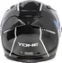 Helma na motorku YOHE FG102 Enduro Double Visor černá/bílá/modrá