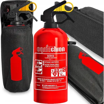 Hasicí přístroj AGMI HASICÍ PŘÍSTROJ AUTOMOBILOVÁ 1 KG DRŽÁK NA SUCHÝ ZIP PRO HASICÍ PŘÍSTROJ ZAVAZADLOVÉHO PROSTORU AUTOMOBILU