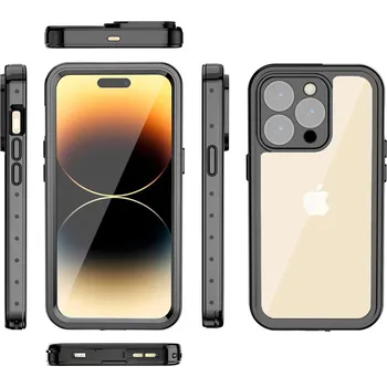 Pouzdro na mobilní telefon Pouzdro RedPepper Dot+ pro Apple iPhone 14 Pro Max - voděodolné - plastové - černé