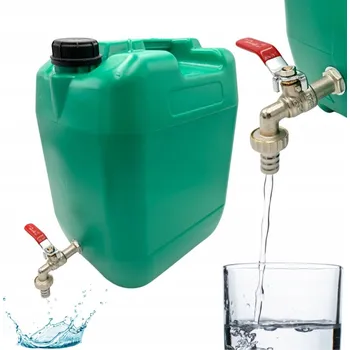Kanystr Nádoba na vodu TradeMotion KANISTR 20L NA VODU S KOVOVÝM KOHOUTKEM 15,5-20 l