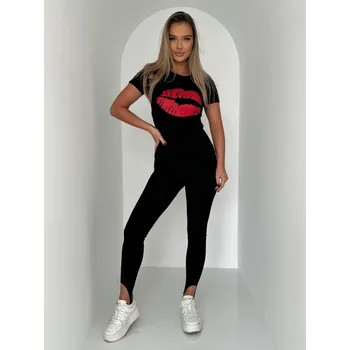 Dámské tričko Bavlněné tričko SLR098 - černé - S