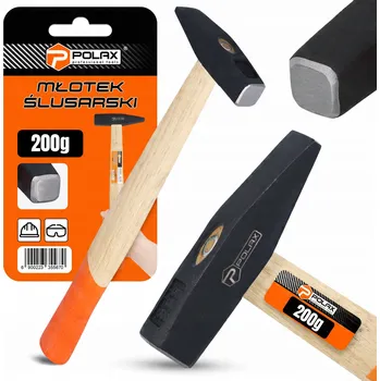 Kladivo Kladivo ZÁMEČNICKÉ 200 g Kladivo TESAŘSKÉ Dřevěná násada STAVEBNÍ OCEL CQ